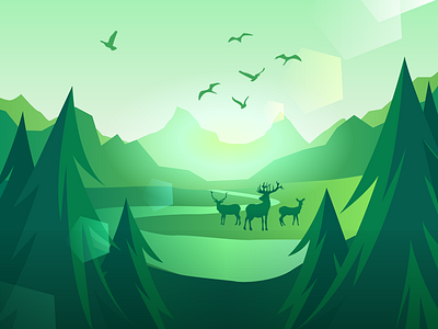 The Wildlife 4 beautiful birds deer illustration india lakes landscape mountains nature sun udaipur wildlife