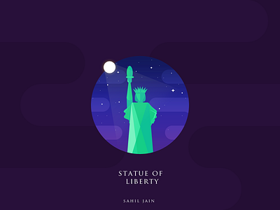 Statue of Liberty artist icon india landmark moon newyork night statueofliberty tourism udaipur usa world