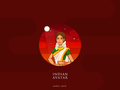 South Avatar avatar bride fashion flat icon illustration india indian rajasthan south udaipur woman