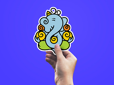 Ganesha Sticker custom ganesh ganpati god graphics hindu india ordernow rajasthan sticker udaipur vector