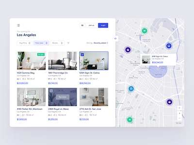 Real Estate Searching Tool apartament app buy dailyui filter hotel house interior location map prices realestate room search sell ui ux web website