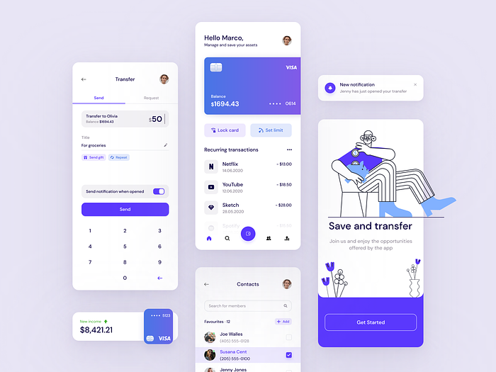 Banking Mobile App by Oliwia Czech on Dribbble