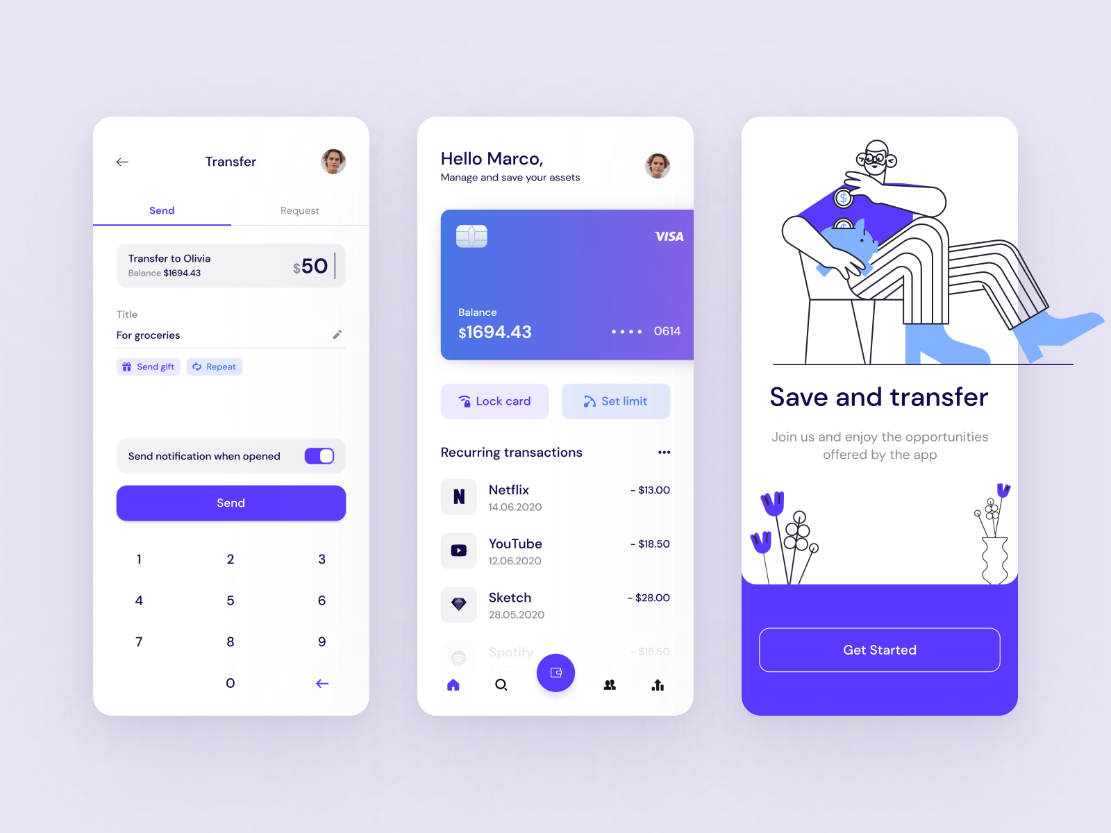 Banking Mobile App by Oliwia Czech on Dribbble