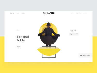 ONE PATTERN brand identity design clean design fashion furniture lending minimal page project typography ui ui design uidesign uiux ux ux design web web design webdesign website