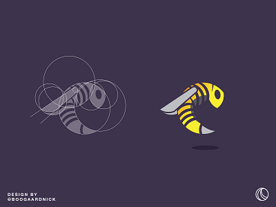 Icon sketch 3 adobe bee circle circles clean golden ratio goldenratio icon illustration logo minimal vector wasp yellow