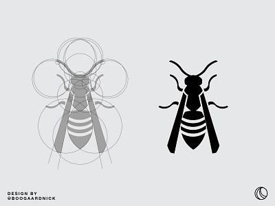 Icon sketch 4 adobe animal bee clean golden ratio goldenratio icon illustrator insect logo minimal vector wasp