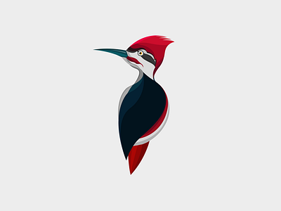 Woodpecker bird logo branding design flat illustration illustrator logodesign minimal vector