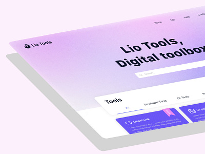 UI Design Lio tools website design figma langing page ui ux web webdesign website