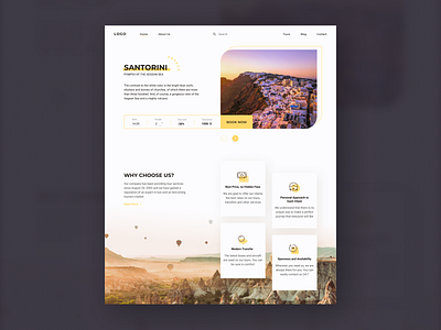 Travel agency landing page concept junior designer landing travel ui ux web website