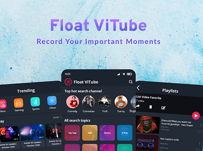 Float ViTube interface ui uiux design