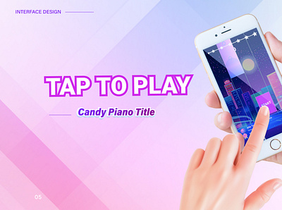 Candy piano title game game 2d game candy piano ui ui design ui game uiux ux
