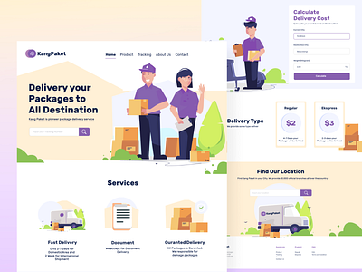 Delivery Package Landing Page Website - Kang Paket