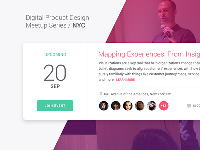Digital Product Design Meetup attending calendar event interface list meetup new york social ui upcoming website