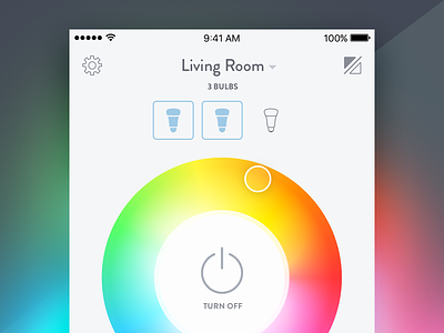 Concept Light bulbs color color picker connected home hue iot lights philips hue smart house wheel