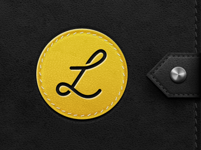 Wallet black clip leather lemonwallet logo metal stitches wallet yellow