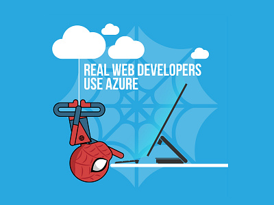 Web Developer character coder comic computer developer humor monitor programmer spiderman sticker upside down web