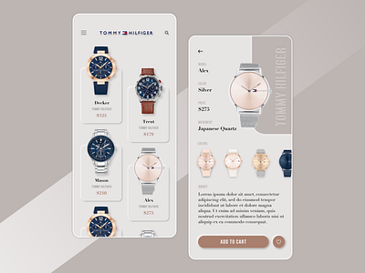 Tommy Hilfiger Watches Concept App