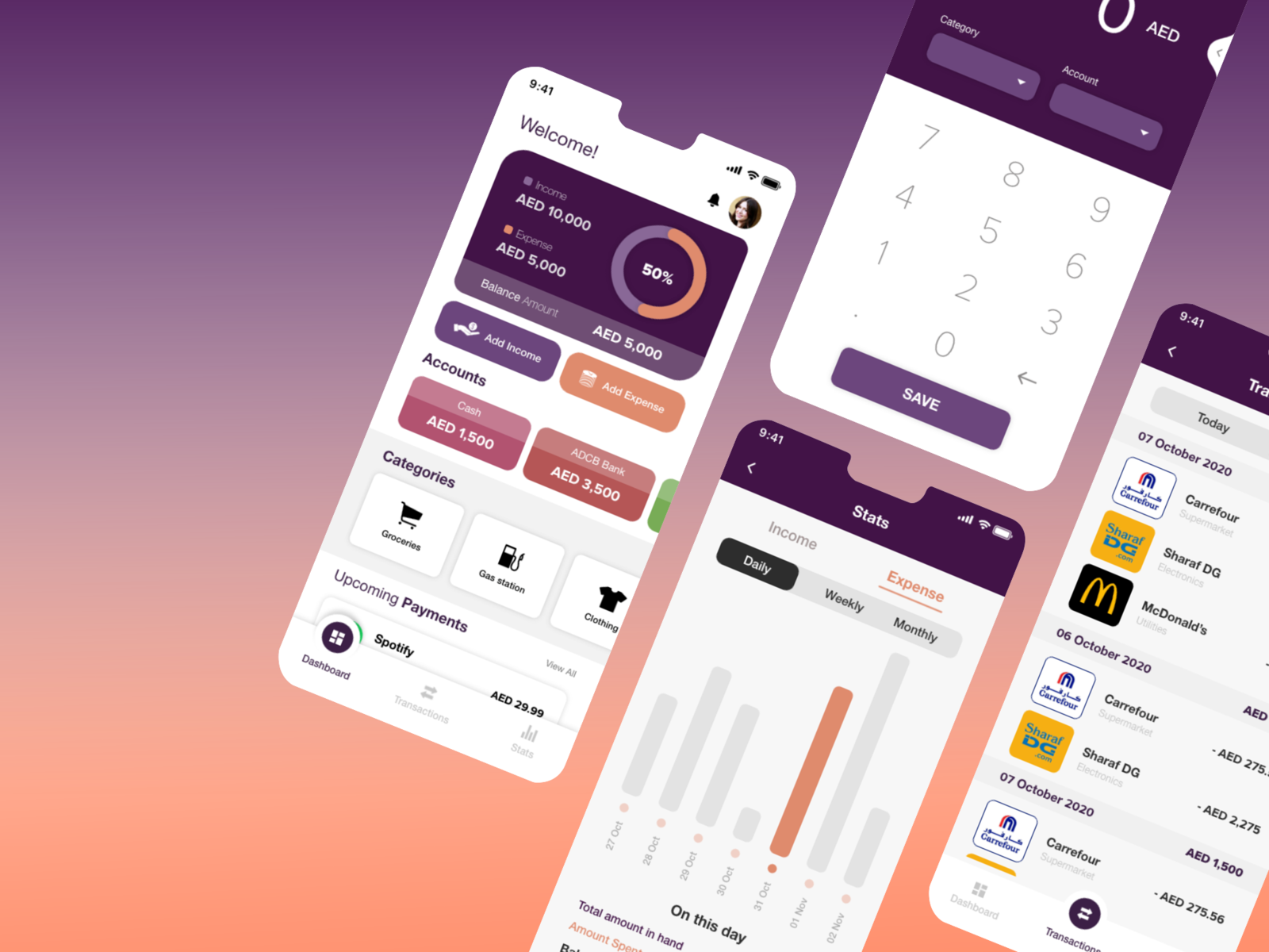 Expense & Budgeting App by Pearl Soares on Dribbble