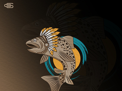 Trout chief logo design chief logo logo design scartdesign trout