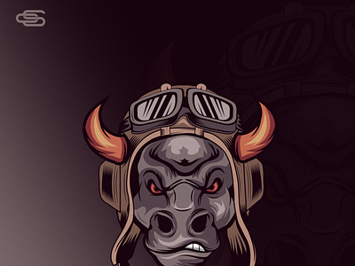 Bull pilot logo design