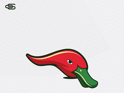Chili duck clever logo design chili clever duck duck logo logo scartdesign