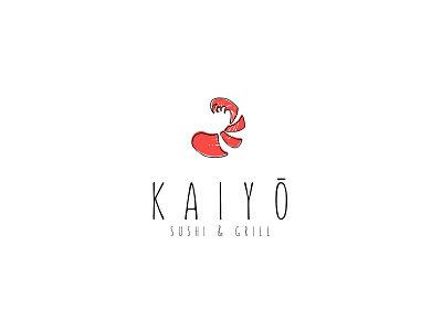 Sushi Restaurant Logo branding design illustration illustrator logo shrimp sushi sushi logo vector wave