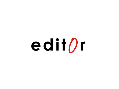 editor branding design editor logo minimal simple typography vector wordmark
