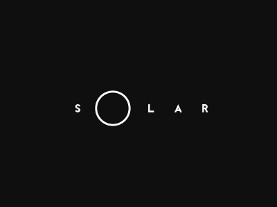 Solar branding design illustrator logo minimal simple solar sun wordmark