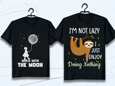 Moon & Sloth T-shirt design