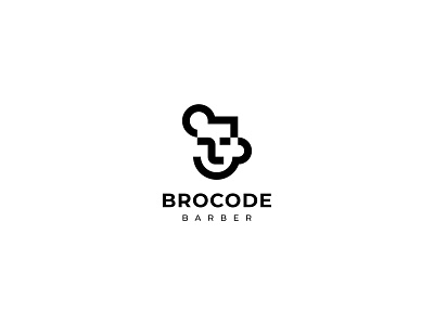 Brocode Barber Logo Design brandidentity branding design graphic design logo monogram typography