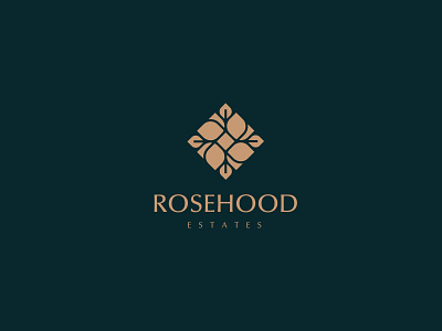 Rosehood Estates brandidentity branding design graphic design logo monogram typography