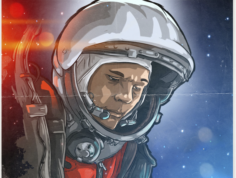 cosmonaut (2012) art poster comics illustration