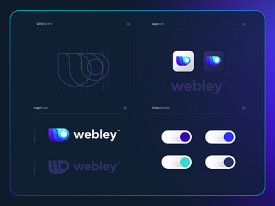Webley | Logo Composition app apps branding colorful design icon illustration illustrator logo media modern sofware tech ui ux web website