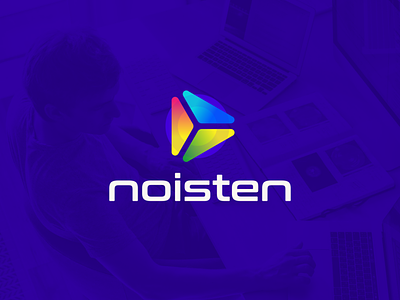 Noisten app branding colorful design designlogo icon illustration logo modern software sound tech technolgy ui vector