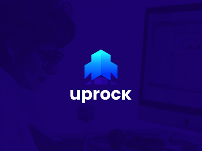 Uprock app branding colorful design digital icon illustration launch logo modern rocket software system ui up ux