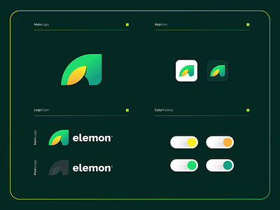 Elemon | Logo Composition app branding colorful combination design elephant icon illustration lemon logo modern modernlogo negativespace website