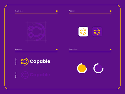 Capable | Logo Composition app branding cdesigns cletter clogo colorful design icon illustration logo modern monogram ui vector website