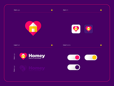 Homey - Feels Like Home 3d animation app branding colorful design graphic design holiday icon illustration logo love modern motion graphics travel ui ux vector