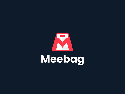 Meebag app applications branding colorful design icon logo logogram logomark mark mlogo modern onlineshop paperbag shop shopping