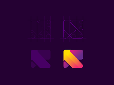RealBlock app applications apps colorful combination design icon logo logogram logomark mark mobile moderlogo modern monogram rb rlogo