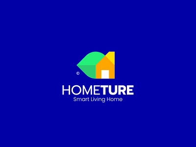 Hometure - Smart Living Home app colorful design environtment home house icon illustration living logo logomark logotype mark modern nature smart