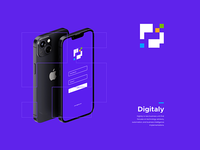 Digitaly app branding colorful design digital icon illustration logo logotype mark modern ui ux visual website
