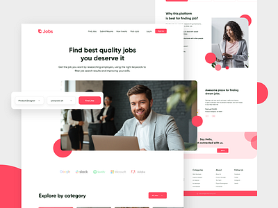 Finding Jobs branding design find job landing page design minimalism ui ui ux uidesign userinterface web design website website design webuiuxdesign