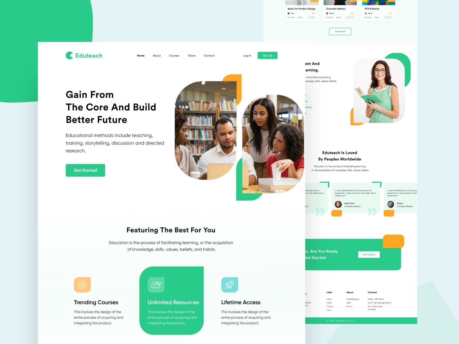 Edutech Landing Page by Unbox Digital on Dribbble