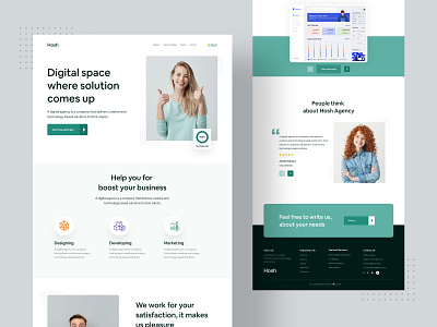 Hosh ll Digital Agency Landing Page Design