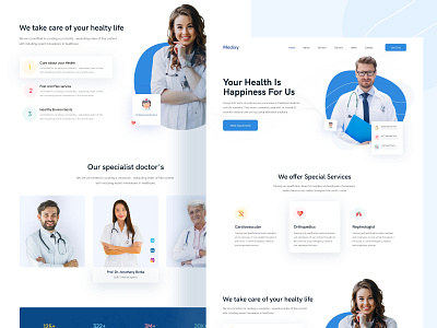 Medixy || Medical Consultant Landing page concept 2020 app branding design landing page design minimalism ui uibin ux website design