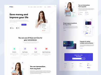 Savy || Finance Landing page Concept