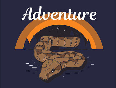 adventure snake adobe illustrator adventure design illustration illustrator logo logodesign tshirtdesign vector