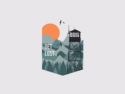 Get lost adobe illustrator adventure branding design illustration illustrator logo logo brand logo design mountain vector