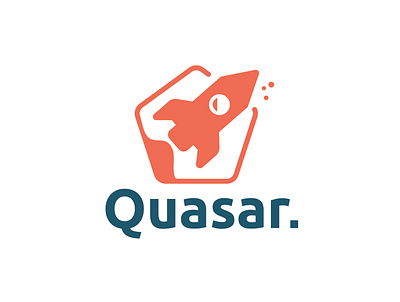 Rocket Ship Quasar company logo design digital logo logo brand logo design logodesign rocket rocketlogo